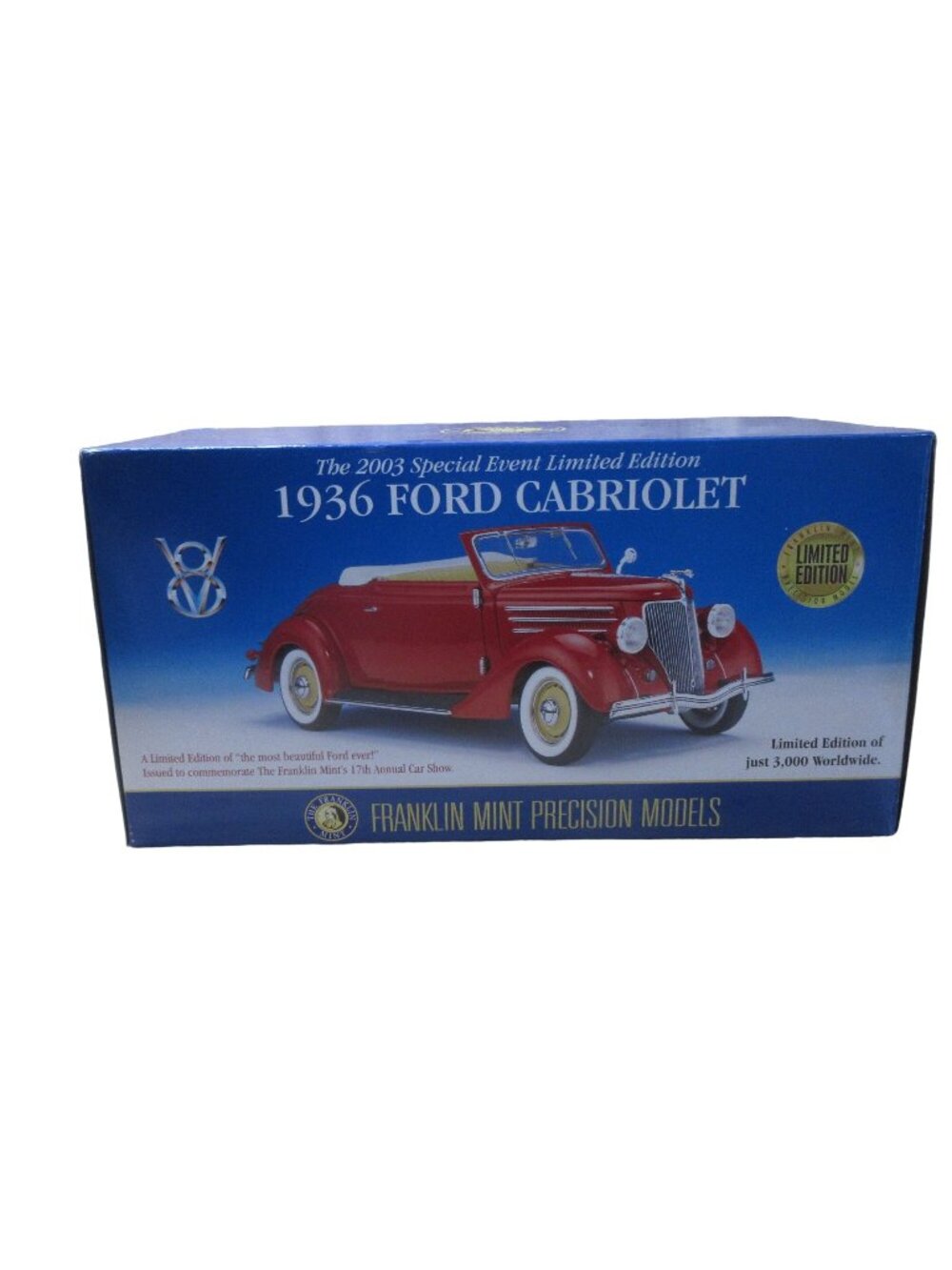1936 Ford Deluxe Cabriolet Convertible Franklin Mint 1:24 Diecast